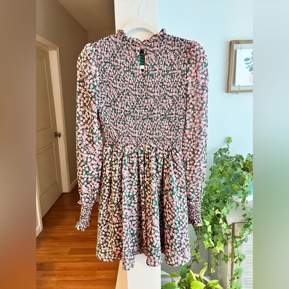 LULUS Floral Forever Floral Print Smocked Skater Dress - Picture 4 of 8